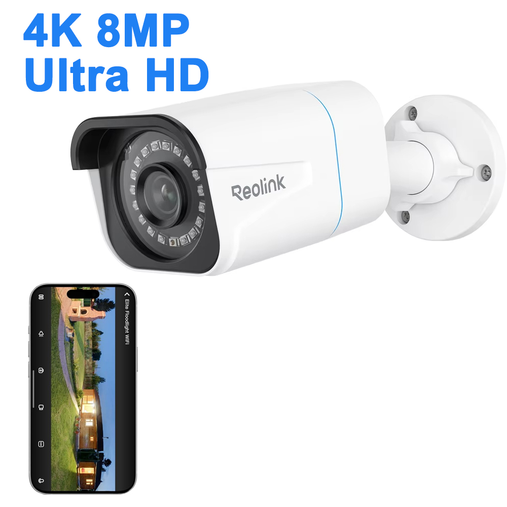 Smart Home X10 - REOLINK 4K 8MP PoE กล้องรักษาความปลอดภัย IP