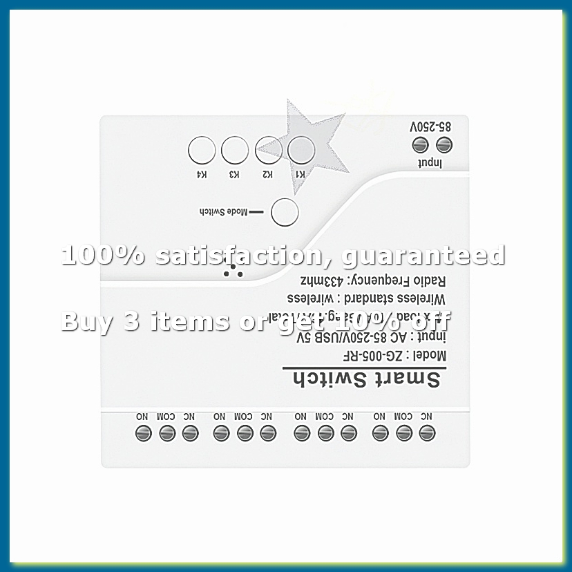Smart Light Switch - 4CH ซิกบีสมาร์ทสวิตช์ไฟโมดูล AC 85-250V RF433 รับสัญญาณ