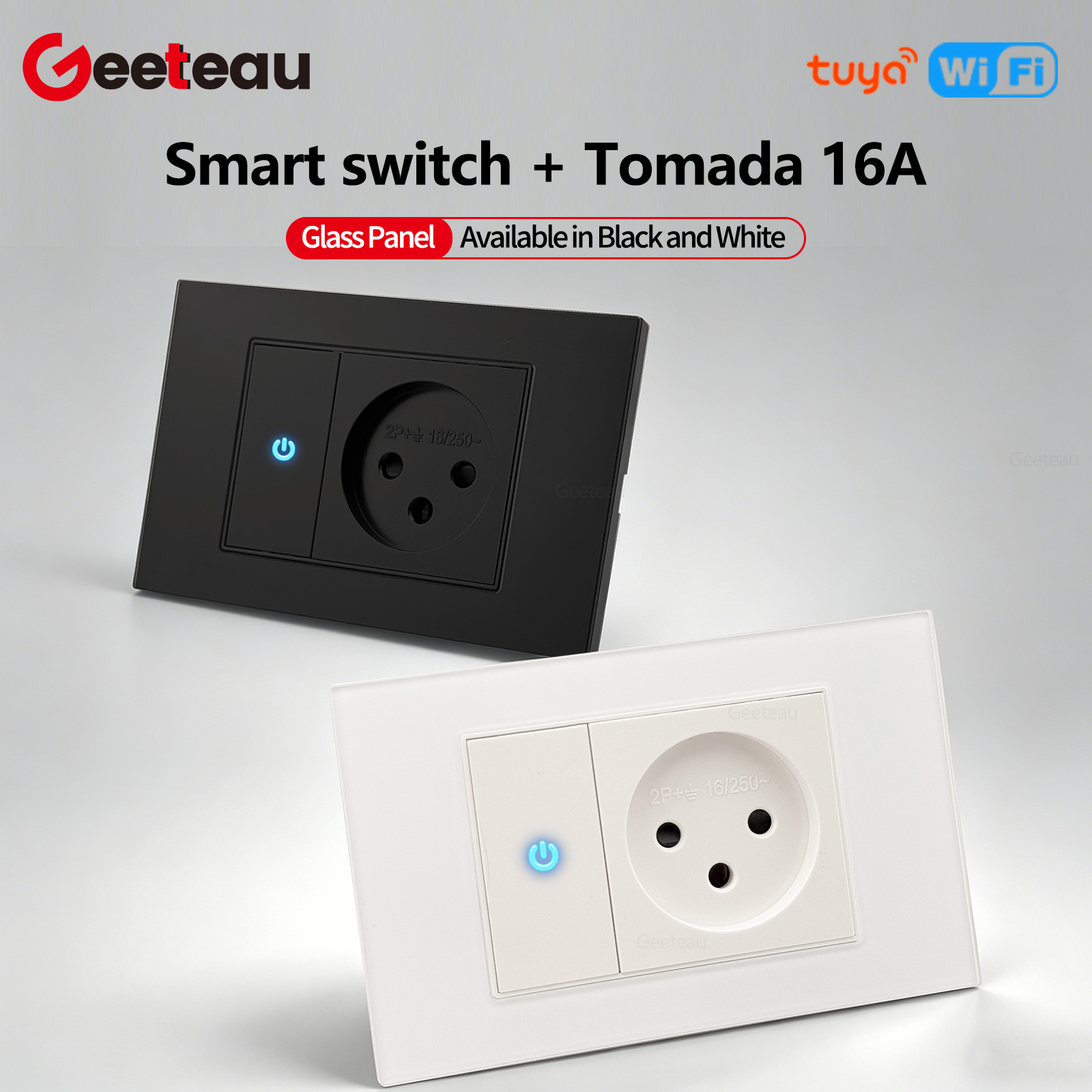 Smart Wall Socket - เต้ารับไฟฟ้าอัจฉริยะ Geeteau Israel Palestine 16A ขนาด