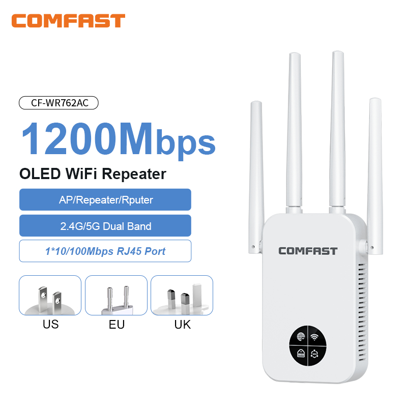 Smart Home X10 - COMFAST 1200Mbps Wifi Repetidor สมาร์ทหน้าจอ 4