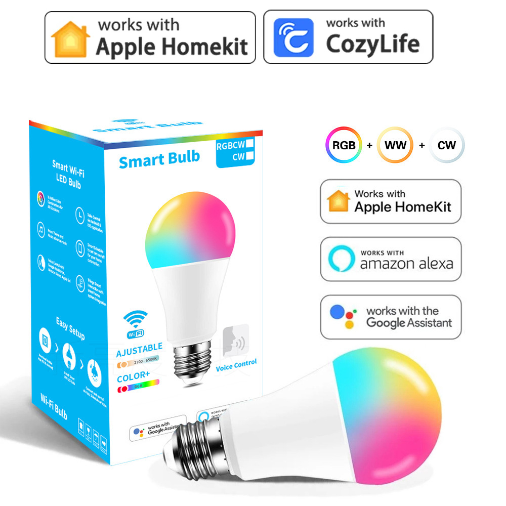 Smart Home Group - E27แผ่นเรืองแสง9W WiFi หลอดไฟ LED RGB ควบคุมการหรี่แสงได้ฟังก์ชั่นจับเวลา110V