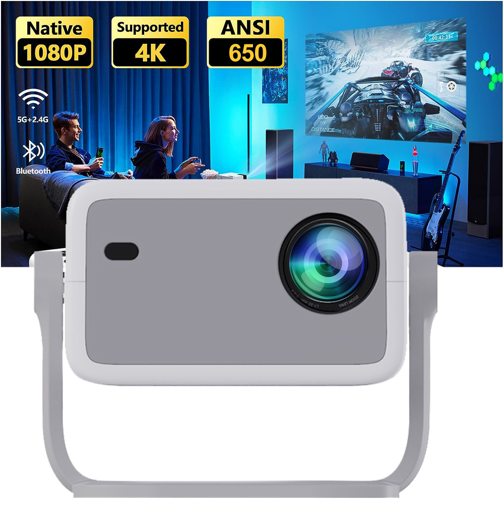 Smart Home X10 - WZATCO WL018 Full HD 1080Pโปรเจคเตอร์ 4K