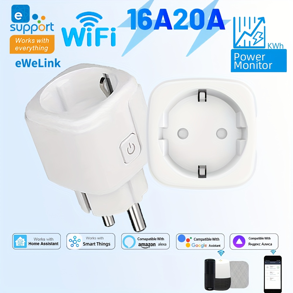 Smart Wall Socket - ปลั๊กไฟอัจฉริยะ EWeLink แบบ WiFi มาตรฐาน EU