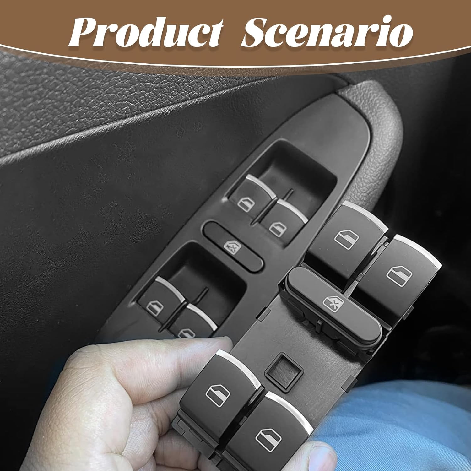 Smart Light Switch - สวิตช์ควบคุมกระจกไฟฟ้าด้านหน้าซ้าย 5ND959857 สำหรับรถยนต์ Volkswagen VW Jetta