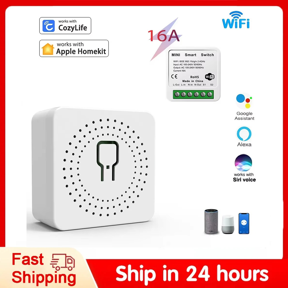 Smart Home Group - สวิตช์อัจฉริยะ Mini Wifi รีเลย์เบรกเกอร์ Siri Voice