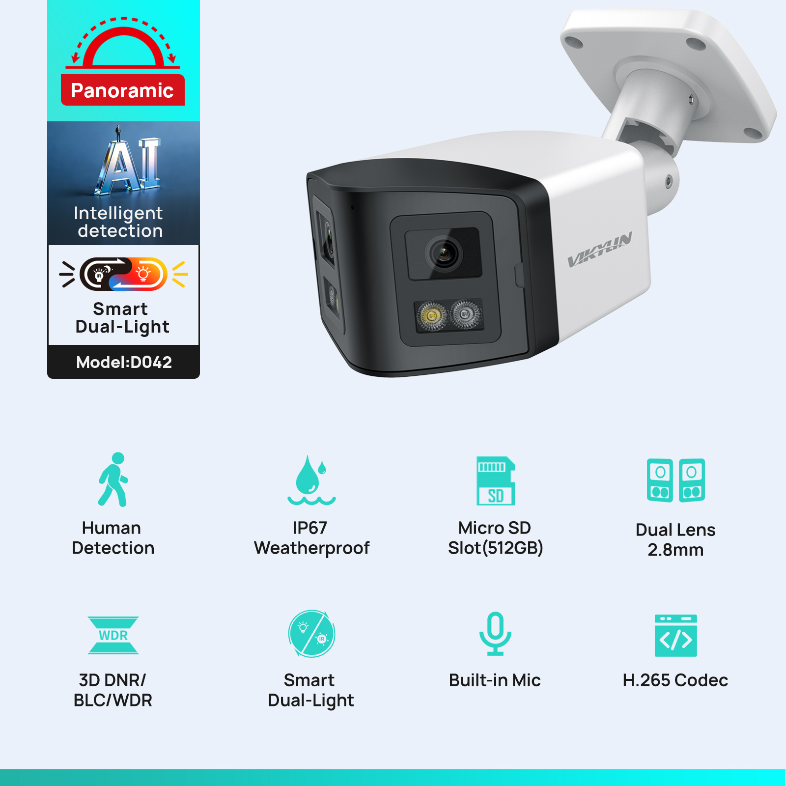 วิคิลิน 170 °   กล้อง IP รักษา - Smart Home X10 บทวิจารณ์และราคา