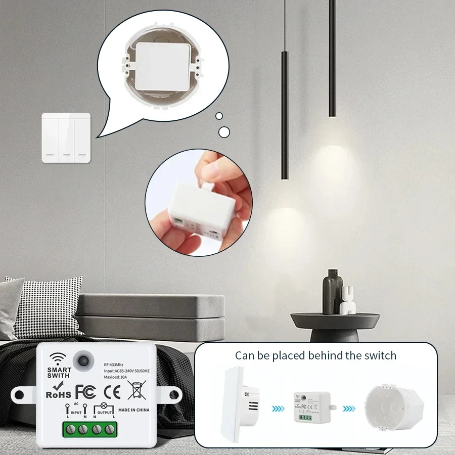 RF 433MHz รีโมทคอนโทรลไร้สายสว - Smart Home Integration บทวิจารณ์และราคา
