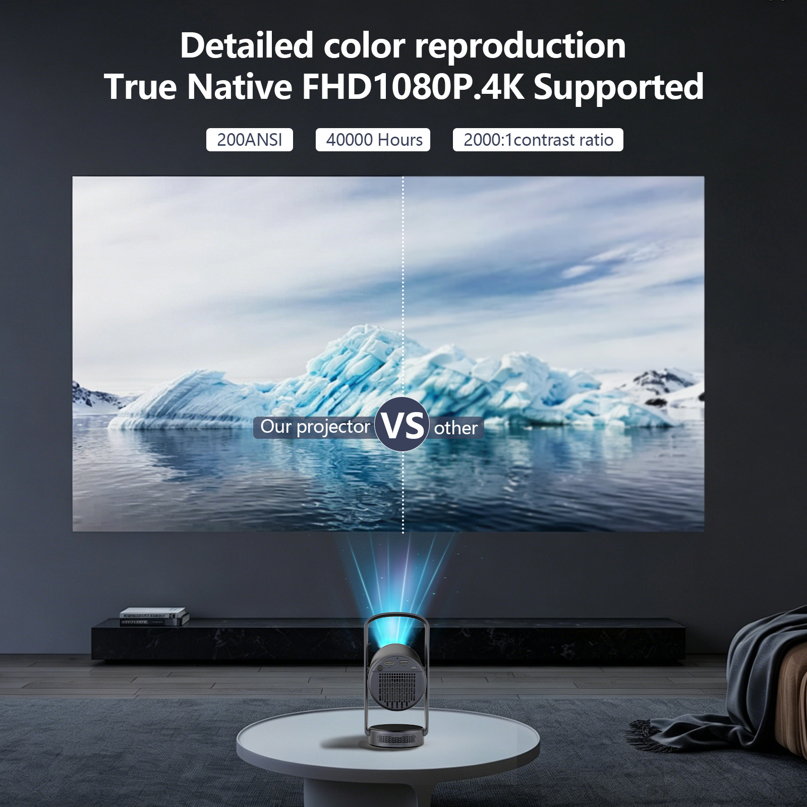 โปรเจคเตอร์พกพาอัจฉริยะรุ่นใหม - Smart Home X10 บทวิจารณ์และราคา