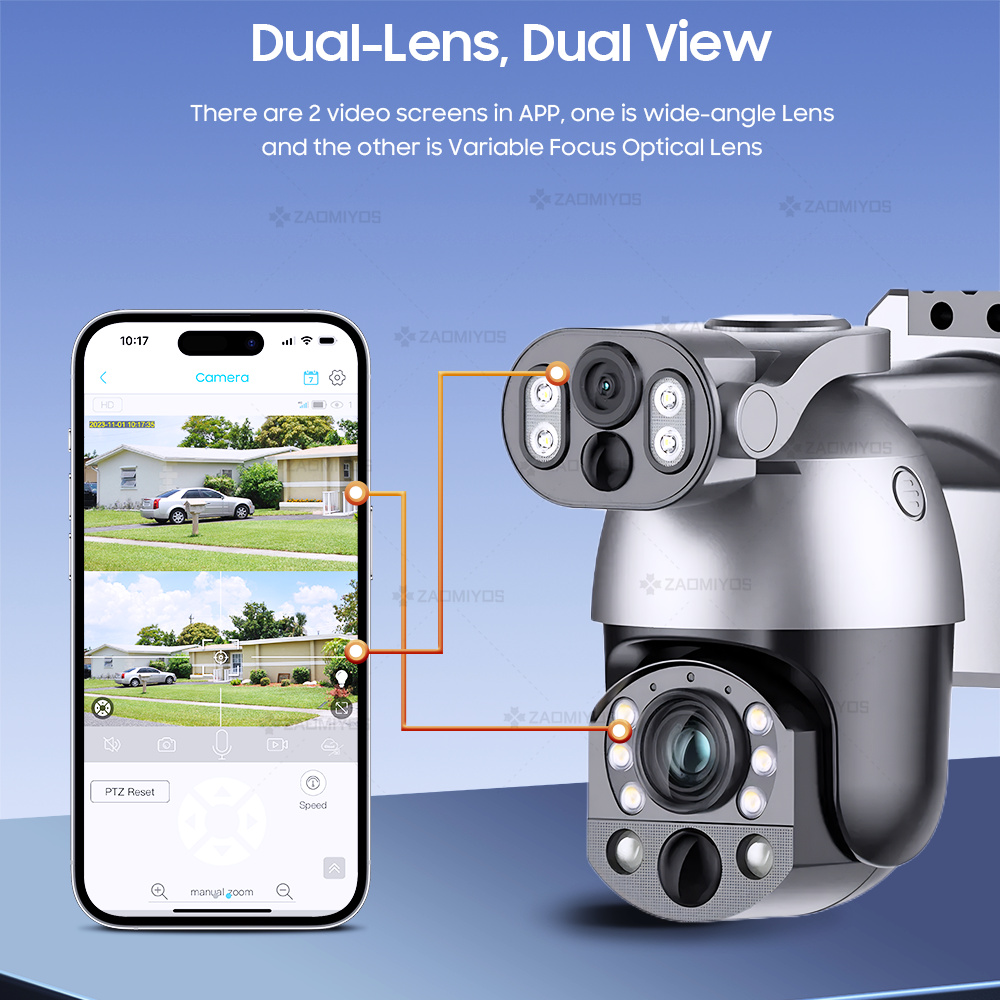 4K 50X ZOOM กล้องพลังงานแสงอาท - Smart Home Outdoor Camera บทวิจารณ์และราคา