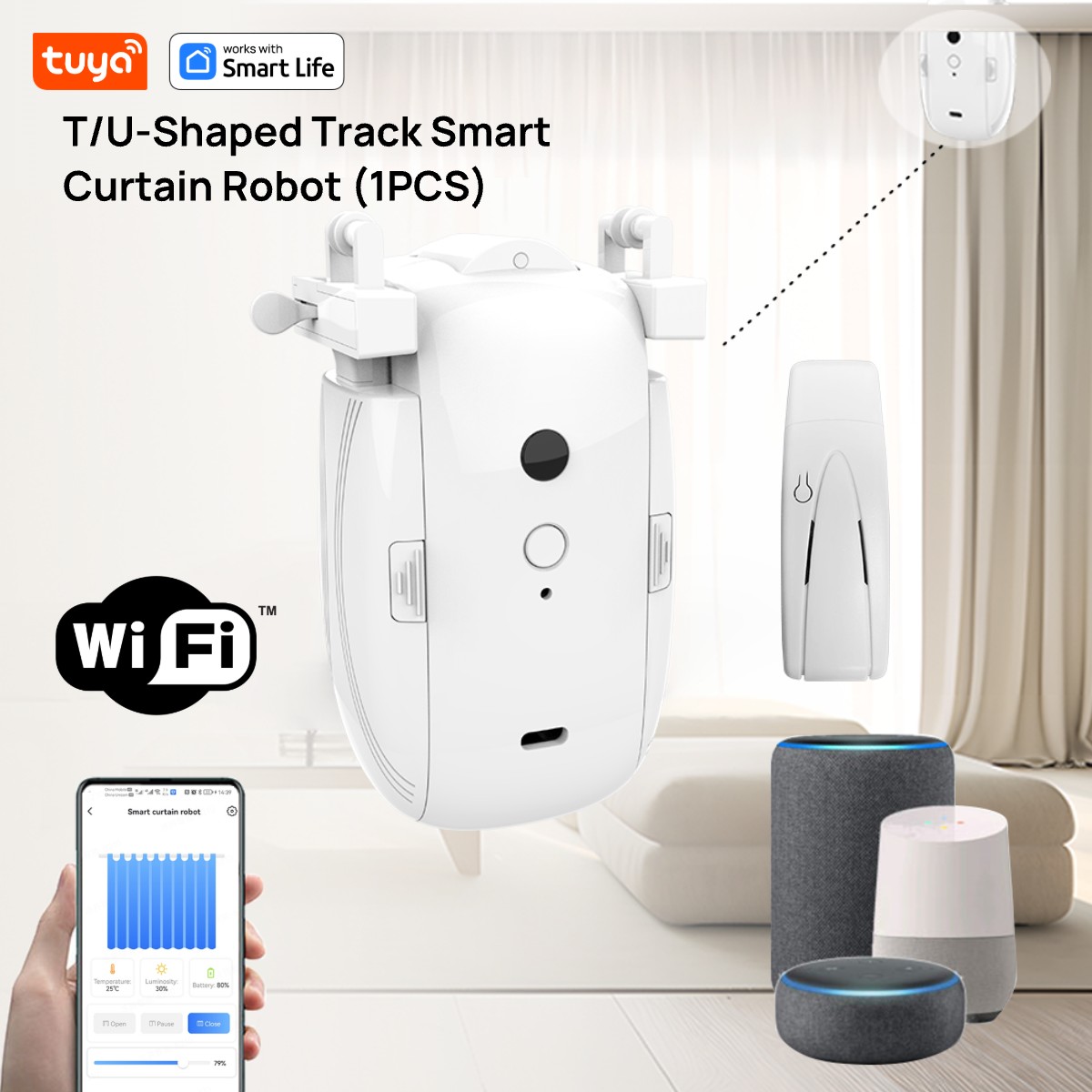 Tuya Smart WiFi Curtain Robot  - Smart Home Registration บทวิจารณ์และราคา