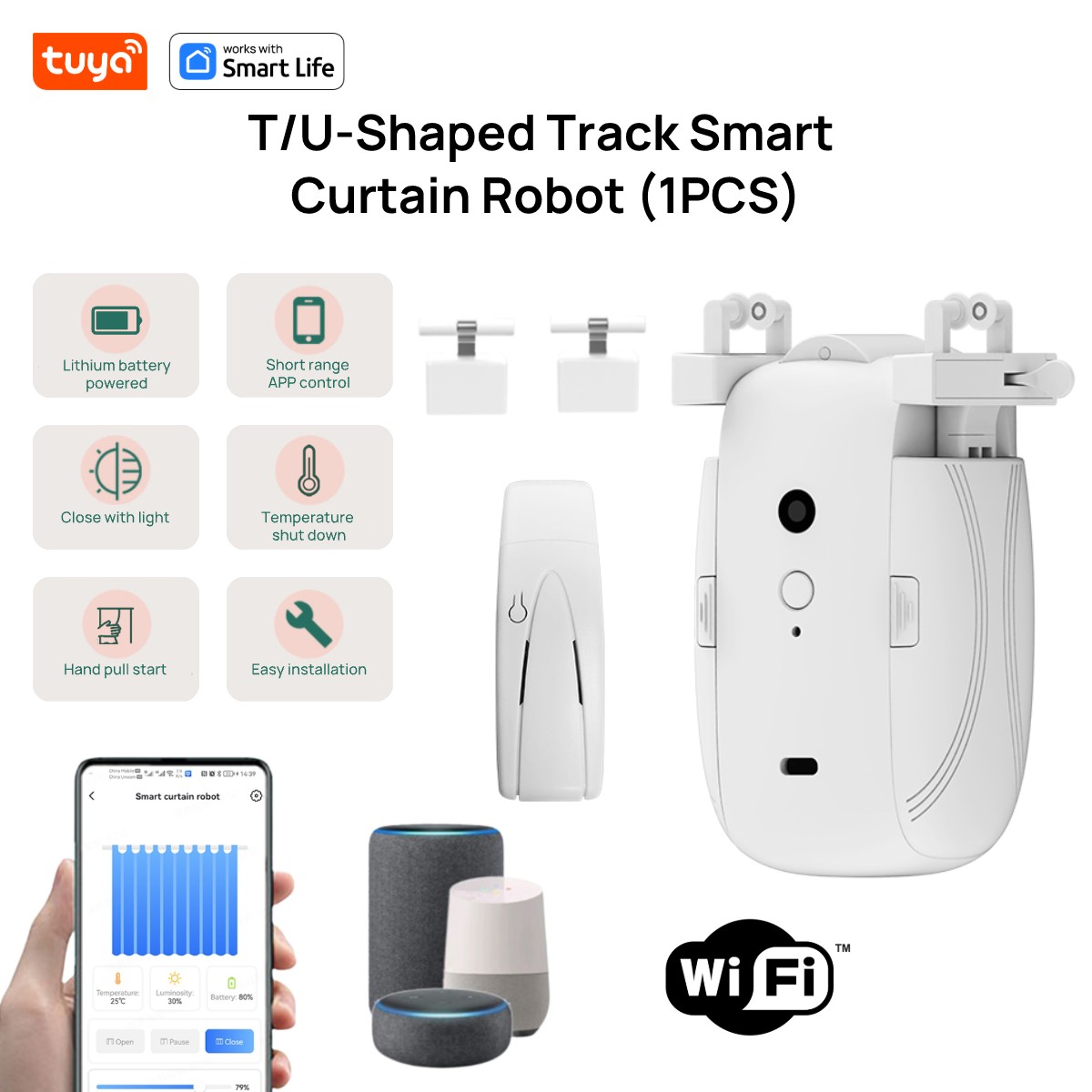 Tuya Smart WiFi Curtain Robot  - Smart Home Registration บทวิจารณ์และราคา