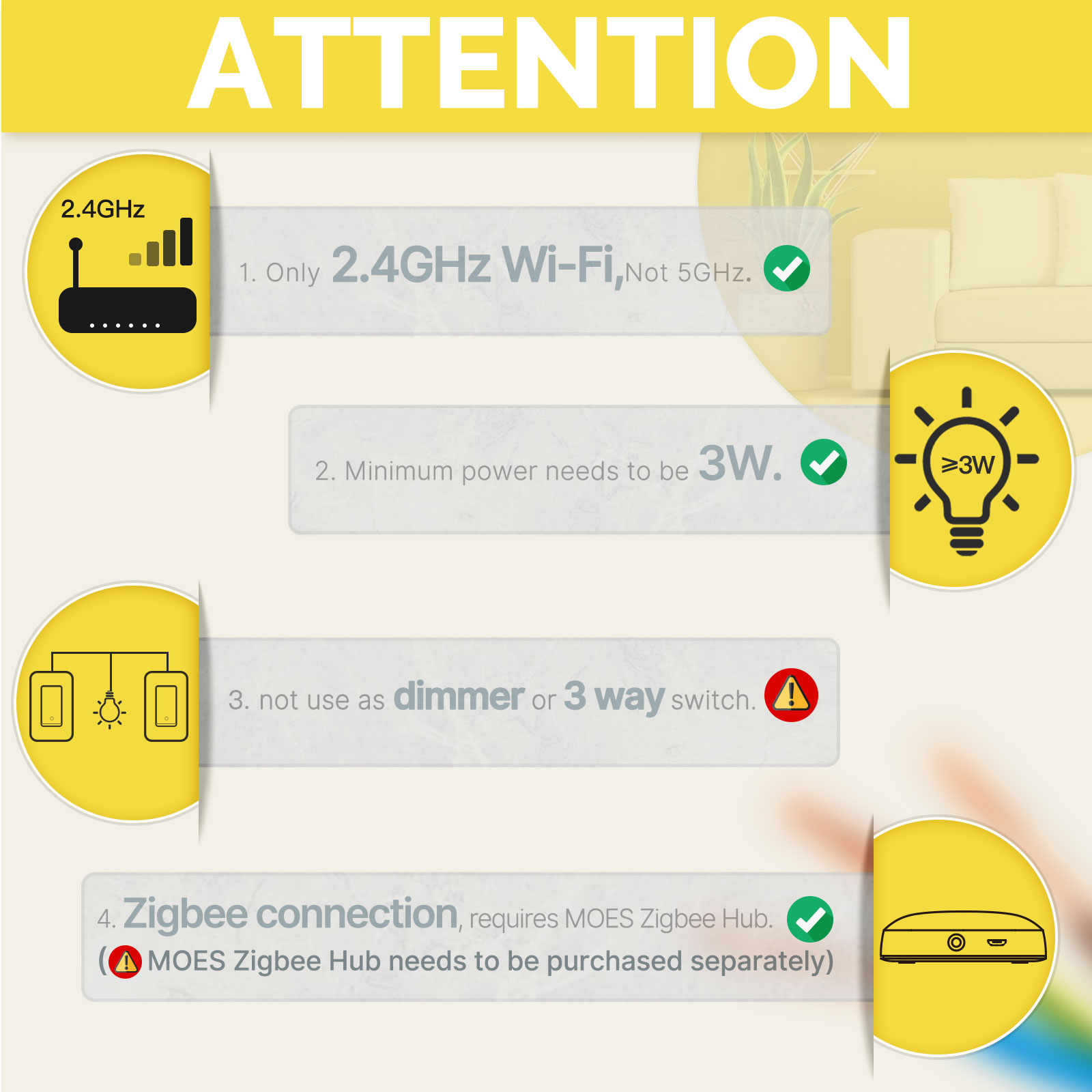 สวิตช์ไฟอัจฉริยะ Zigbee มาตรฐา - Smart Home Google Assistant บทวิจารณ์และราคา