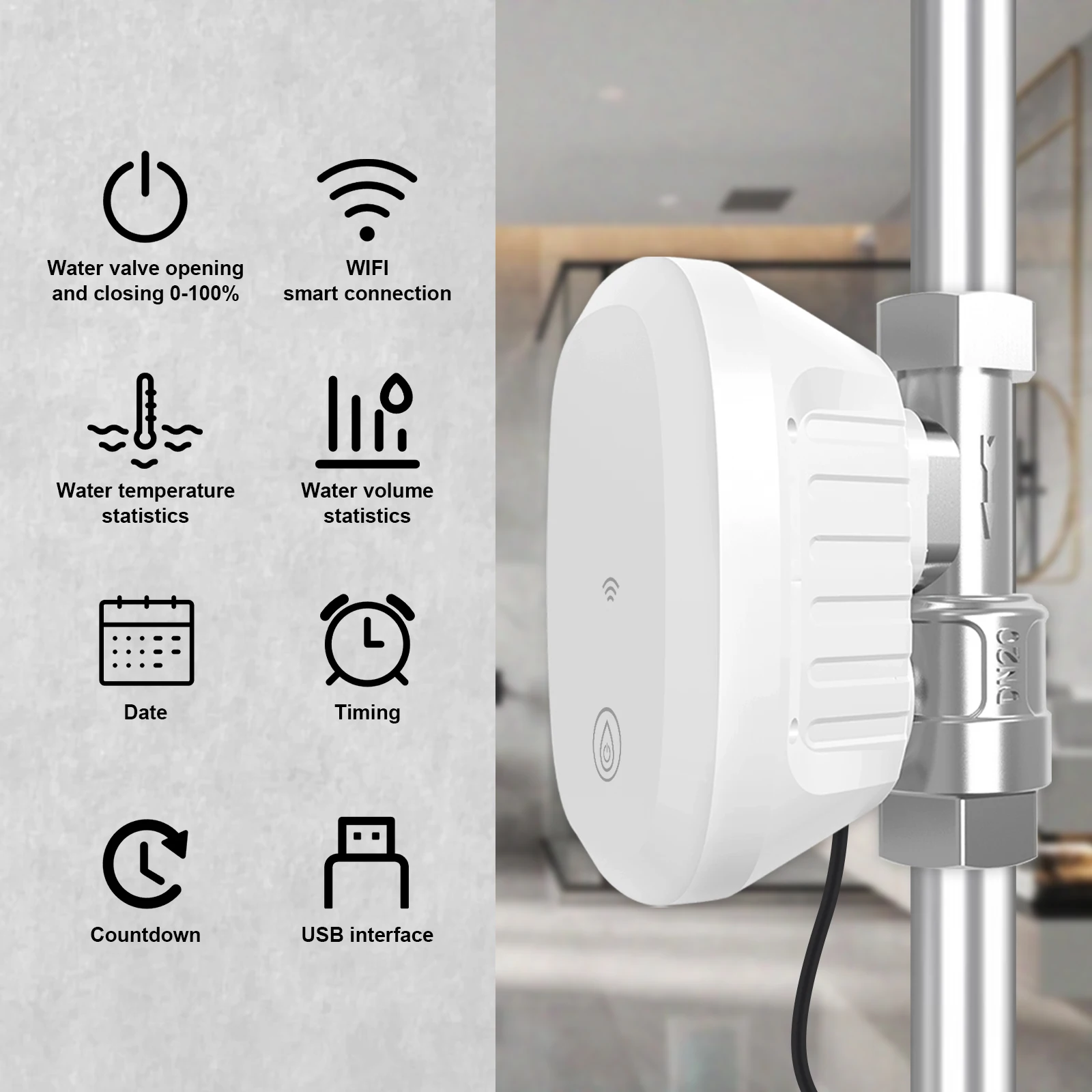 วาล์วน้ำควบคุมอัจฉริยะผ่าน WiF - Smart Home Google Assistant บทวิจารณ์และราคา