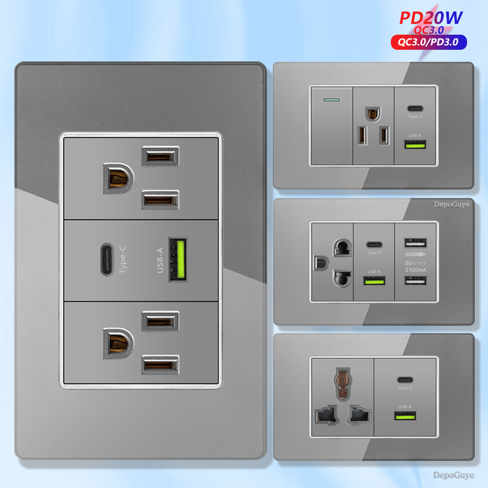 ปลั๊กไฟติดผนังแบบอเมริกันพร้อม - Smart Wall Socket บทวิจารณ์และราคา