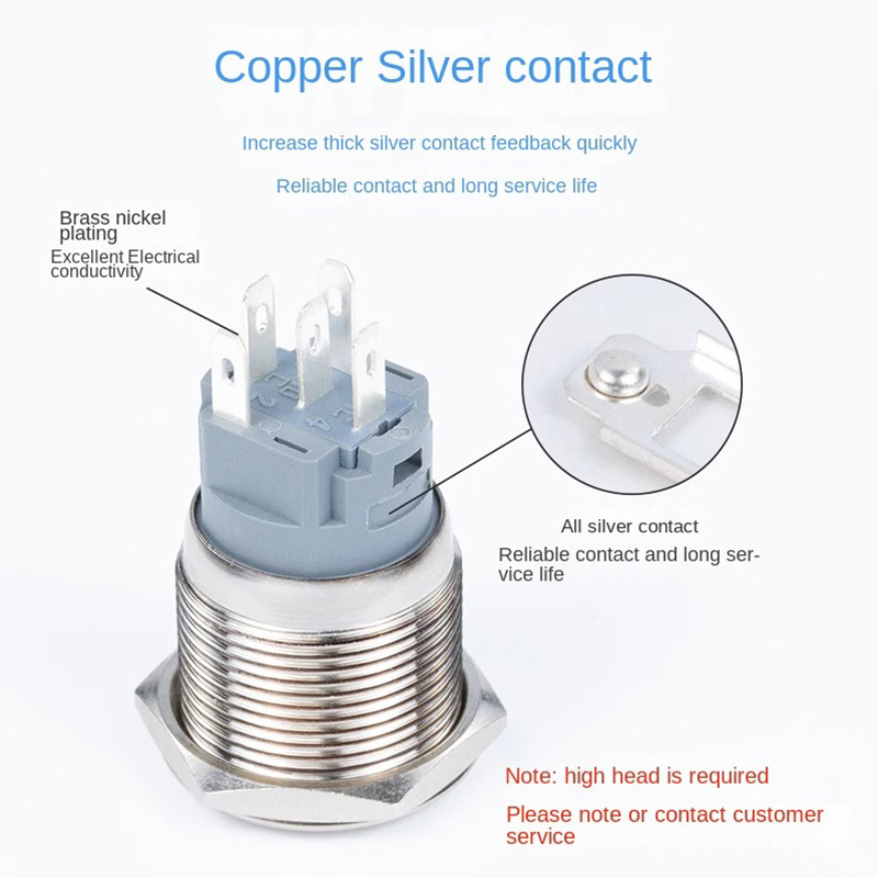 12/16/19/22มม. สวิทช์ปุ่มกดโลห - Smart Light Switch บทวิจารณ์และราคา
