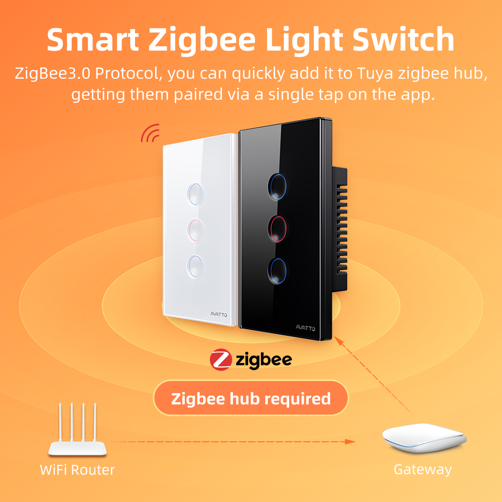 AVATTO 1/2/3/4 Gang ZigBee สวิ - Smart Light Switch บทวิจารณ์และราคา