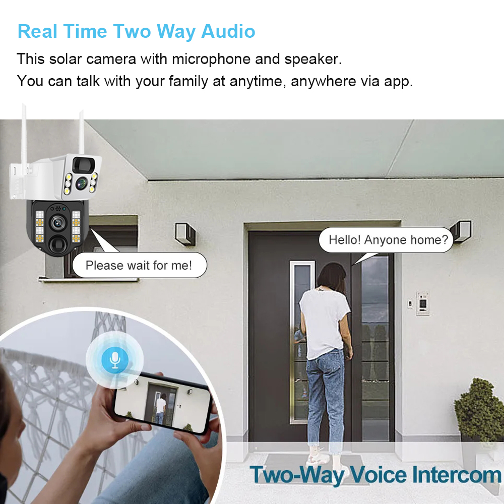 กล้องวงจรปิดพลังงานแสงอาทิตย์  - Smart Home Outdoor Camera บทวิจารณ์และราคา