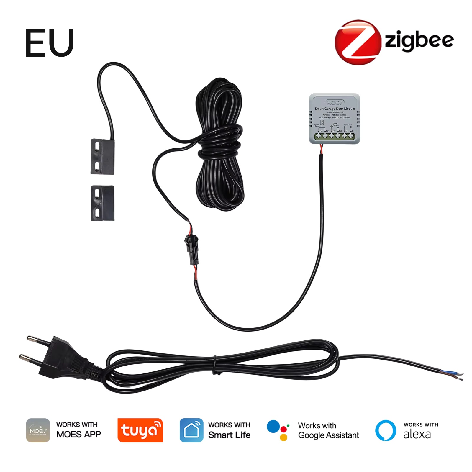 โมดูลควบคุมประตูโรงรถ MOES Zig - Smart Home Google Assistant บทวิจารณ์และราคา