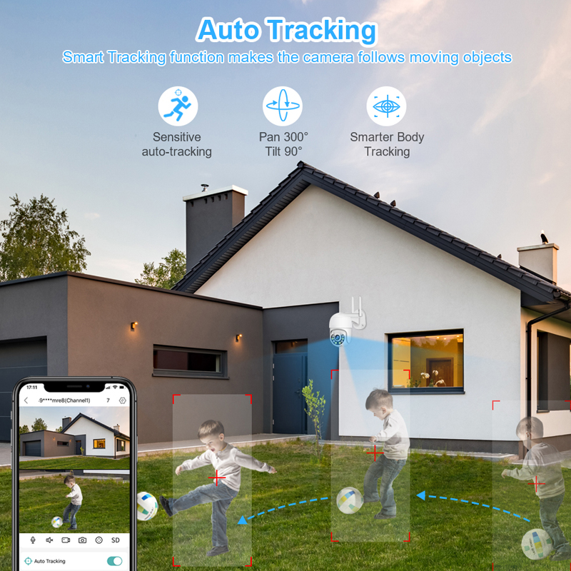 สมาร์ 3MP กล้องวงจรปิดไร้สายระ - Smart Home Outdoor Camera บทวิจารณ์และราคา